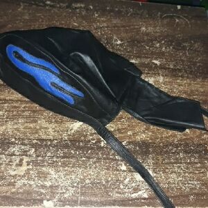 👉Closet Closing 12/31/25👈  Leather Motorcycle Cap with Ties